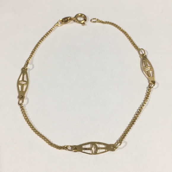 18k Yellow Gold Fancy Link Bracelet